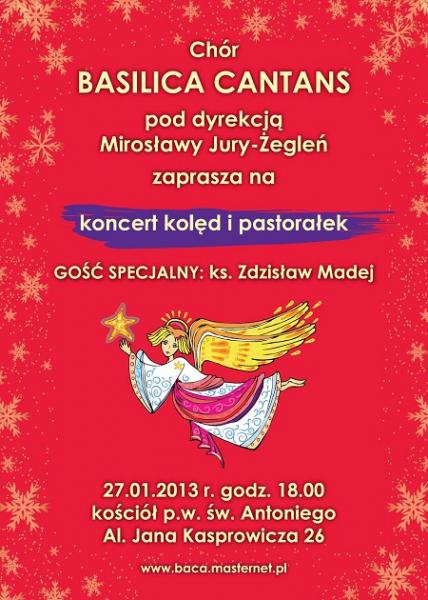 Koncert kolęd i pastorałek (27.01.2013, godz.18.00)