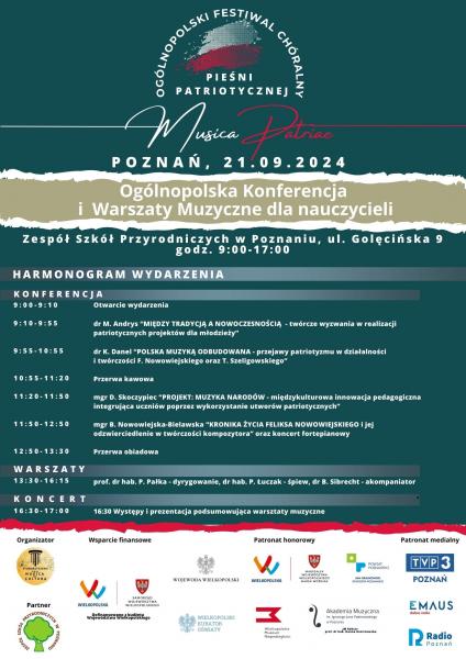 Ogólnopolska konferencja i warsztaty muzyczne MUSICA PATRIAE w Poznaniu