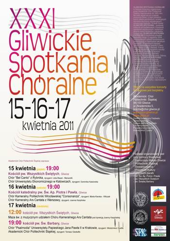XXXI Gliwickie Spotkania Chóralne - 17 kwietnia (koncert finałowy)