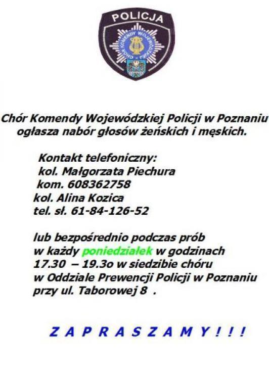 Chór Komendy Wojewódzkiej Policji w Poznaniu