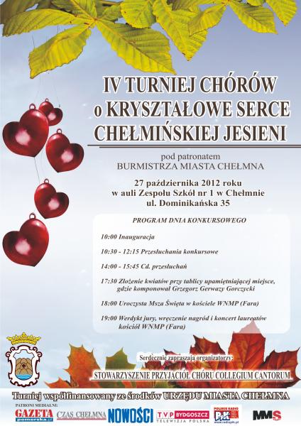 IV Turniej Chórów o Kryształowe Serce Chełminskiej Jesieni