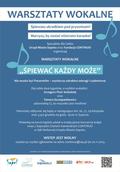 Warsztaty wokalne w Sopocie - bezpłatne!