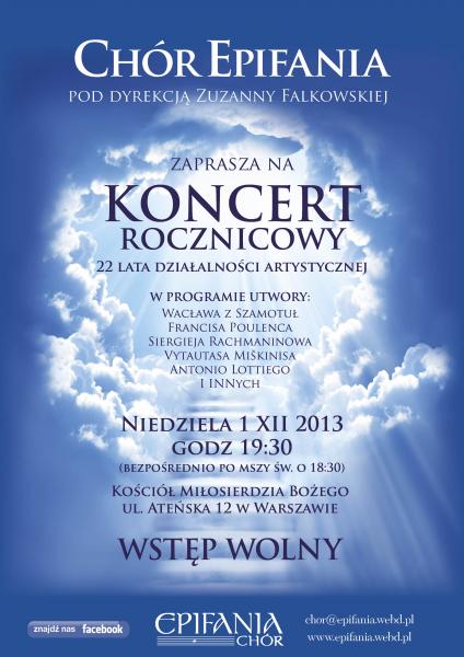 Koncert chóru Epifania z Warszawy