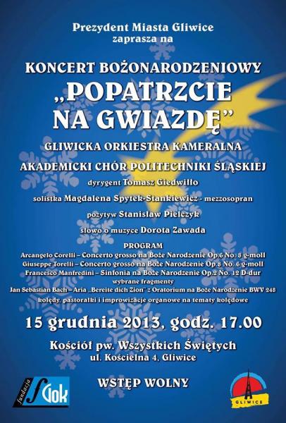 AChPolŚl zaprasza - Koncert Bożonarodzeniowy w Gliwicach; 15.12.2013, 17:00