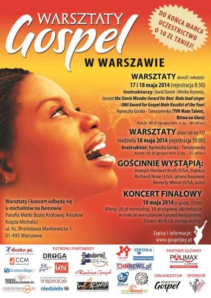 Muzyka Gospel zabrzmi w majowy weekend w Warszawie