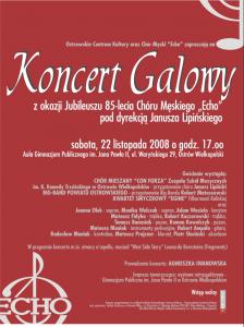 Koncert Galowy z okazji Jubileuszu 85-lecia Chóru Męskiego 