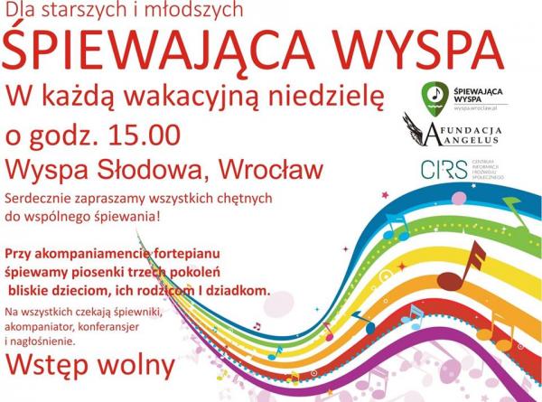 20 lipca śpiewa wrocławska Wyspa Słodowa! Zapraszamy!