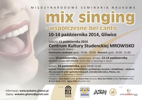 Międzynarodowe seminaria naukowe MIX SINGING – WSPÓŁCZESNE BEL CANTO