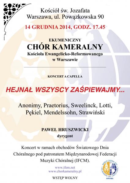 Ekumeniczny Chór Kameralny - koncert jubileuszowy z okazji 23-lecia chóru