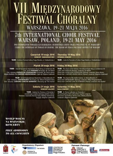 Koncert chórów skandynawskich w ramach VII Międzynarodowego Festiwalu Chorów. w Warszawie