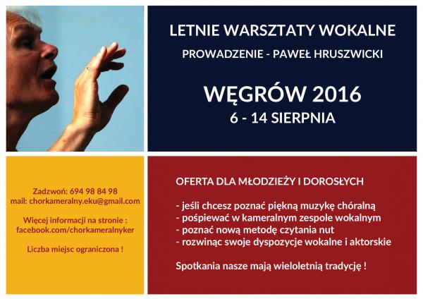 Letnie Warsztaty Wokalne - Węgrów 2016