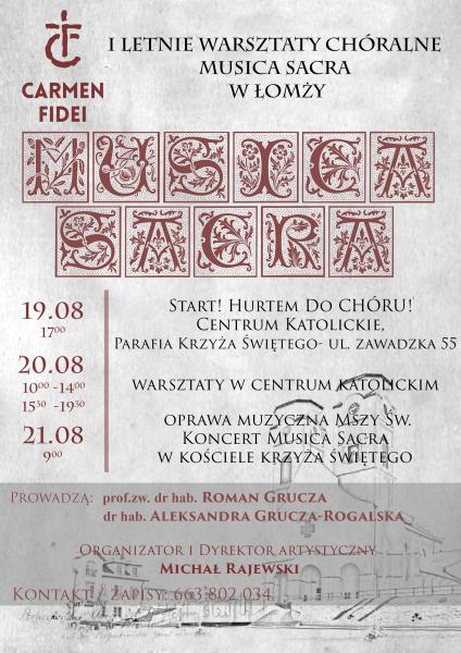 I Letnie Warsztaty Chóralne Musica Sacra w Łomży