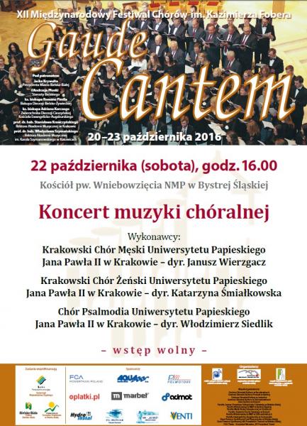 Gaude Cantem - koncert festiwalowy w Bystrej Śląskiej