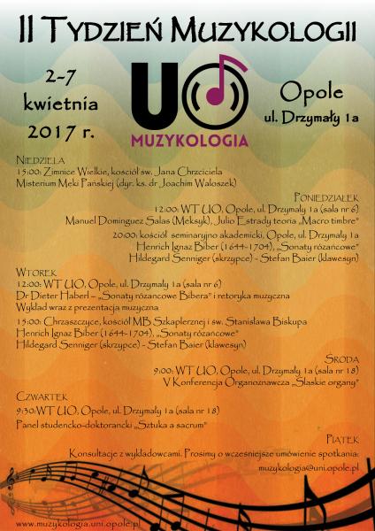 II Tydzień Muzykologii na Uniwersytecie Opolskim