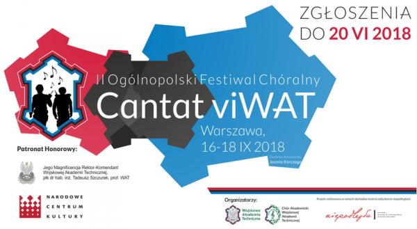 Nie przegap terminu zgłoszeń II Ogólnopolski Festiwal Chóralny Cantat viWAT