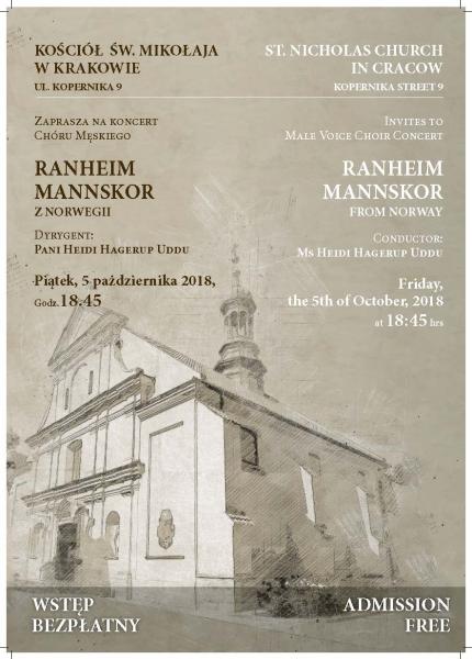 Koncert norweskiego chóru męskiego Ranheim Mannskor  