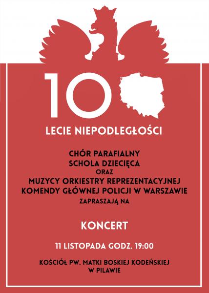 Koncert Patriotyczno-Religijny na 100-lecie Niepodległości