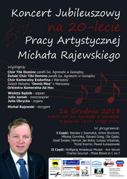 Koncert Jubileuszowy z okazji 20 -lecia pracy artystycznej Michała Rajewskiego