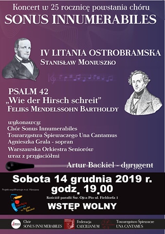 Koncert kantatowo-oratoryjny 25-lecia chóru Sonus Innumerabiles
