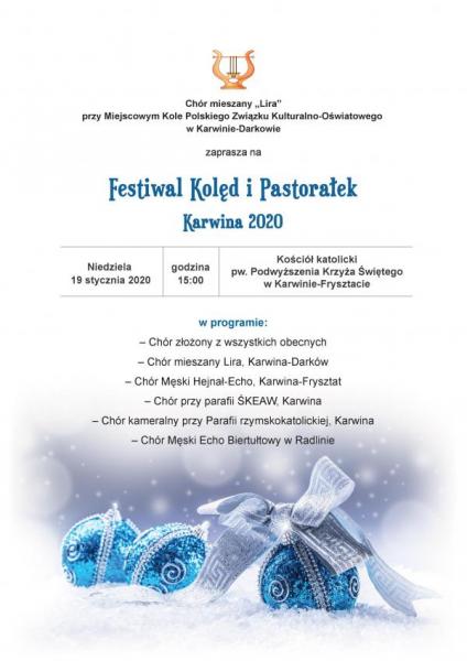 Zaproszenie na Festiwal Kolęd i Pastorałek KARWINA 2020 / Czechy