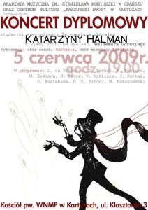 Koncert dyplomowy Katarzyny Halman - Kartuzy