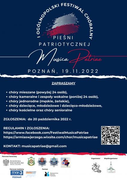 I Ogólnopolski Festiwal Chóralny Pieśni Patriotycznej MUSICA PATRIAE Poznań 2022