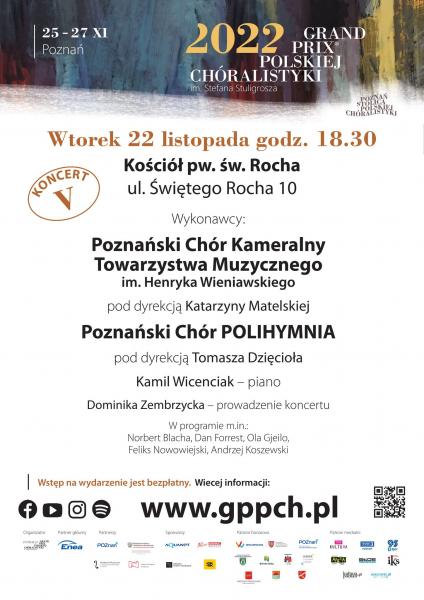 Koncert towarzyszący GPPCh 2022 - Chór Kameralny Towarzystwa im. H. Wieniawskiego i Polihymnia