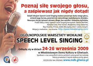 Ogólnopolskie WARSZTATY WOKALNE Speech Level Singing 24-26 września