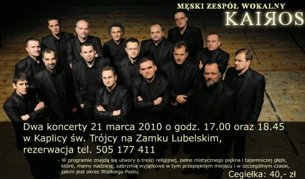 Lublin 21 marca 2010 r. - KAIROS. Śpiewy na Wielki Post